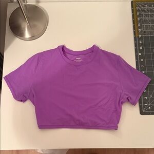 SKIMS Lavender Short Sleeve Crop Top